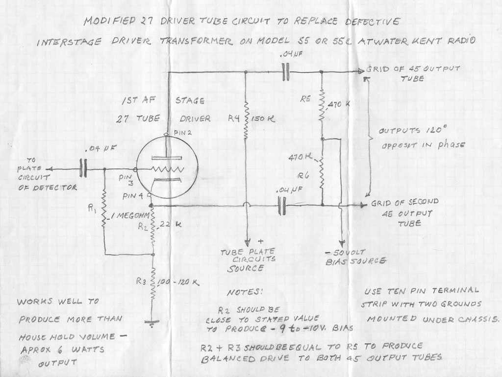 Atwater Kent model 55 schematic