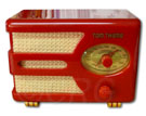 Automatic Radio Corp, model 950, red catalin radio plastic, 1938