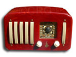 Emerson Radio model EP-375 Five plus One red Catalin radio cabinet