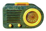 Fada Radio model 1000 with blue catalin radio cabinet, 1946