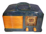 Fada Radio model L56 with blue catalin radio cabinet, 1940