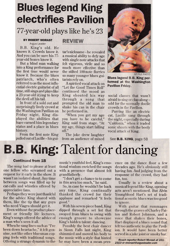 BB King, Sioux Falls 2003