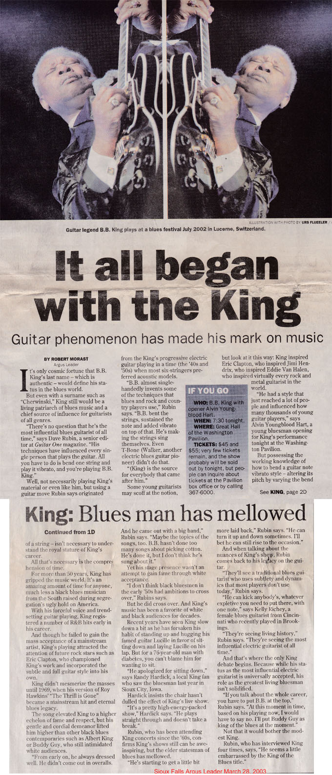BB King, Sioux Falls 2003
