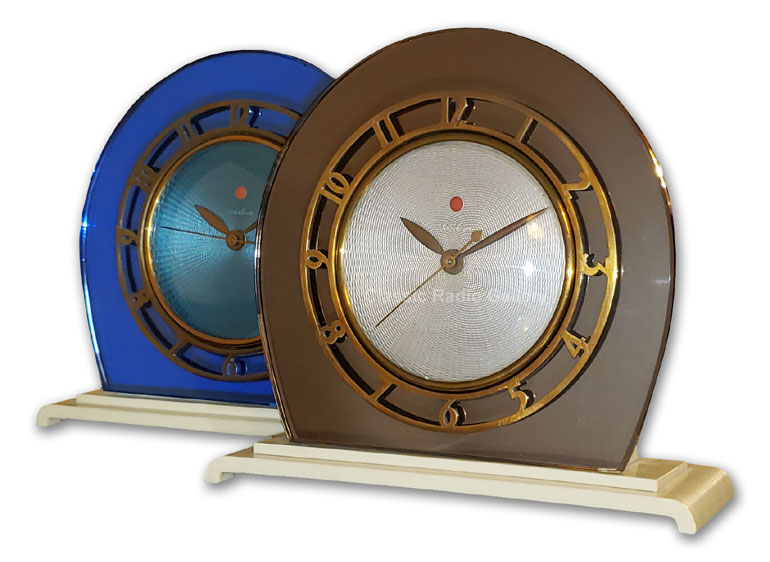 Telechron 4F71 blue mirror and plaskon clock