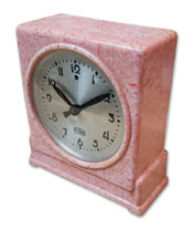 J.S.Ryding Australian clock, pink bakelite