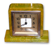 French green catalin clock