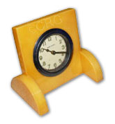 New Haven small yellow catalin clock