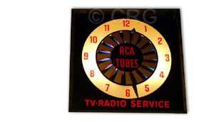 RCA Tv-Radio Service spinner clock