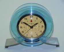General Electric 3H160 Rapture double glass rings on chrome base clock