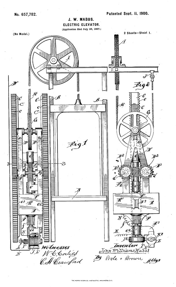 Mabbs Electric Elevator patent