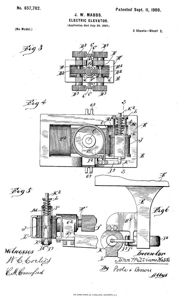 Mabbs Electric Elevator patent