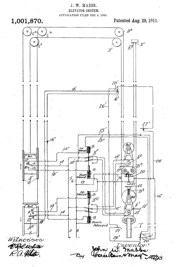 Mabbs elevator system patent