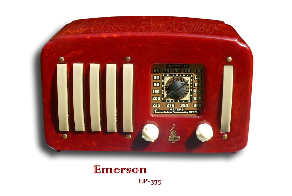 Emerson Radio model EP-375 5+1, red catalin