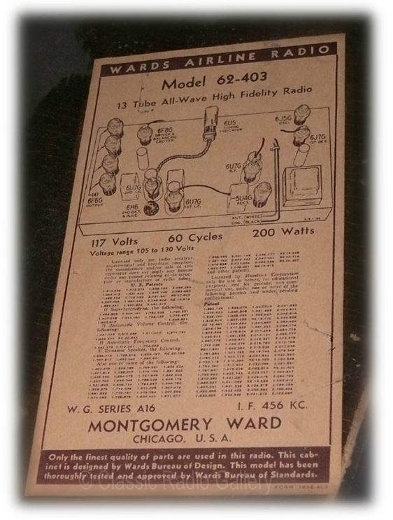 Airline Movie chassis label
