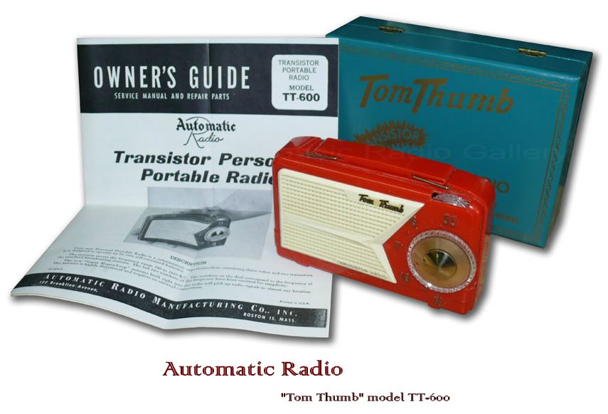 Automatic Radio model TT600 Tom Thumb hybrid radio, red case
