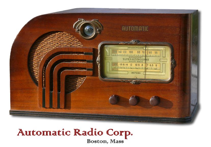 Automatic Radio wood unknown model, small table radio, tuning eye tube