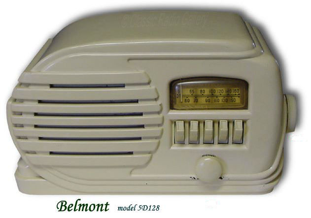 Belmont Radio model 5D128, white, 1946