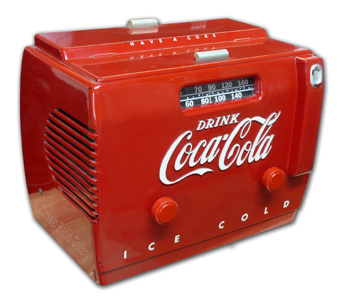Coke Cooler radio 5A410A made by Point of Purchase Displays, 1949