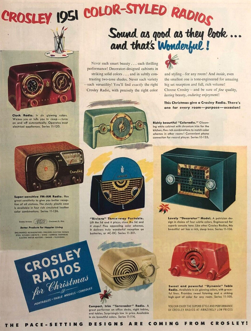 Crosley Radio 1951 advertisement