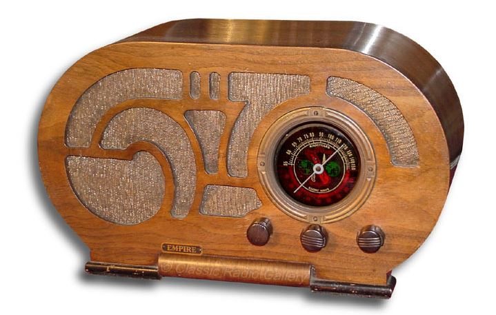 Empire Radio small wood tabletop with rounded ends