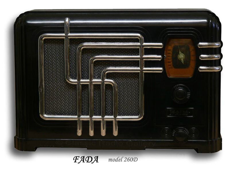Fada Radio model 260D black with chrome trim