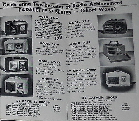 Fada Radio model 57 advertisement