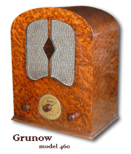 Grunow radio model 460 small wood tombstone