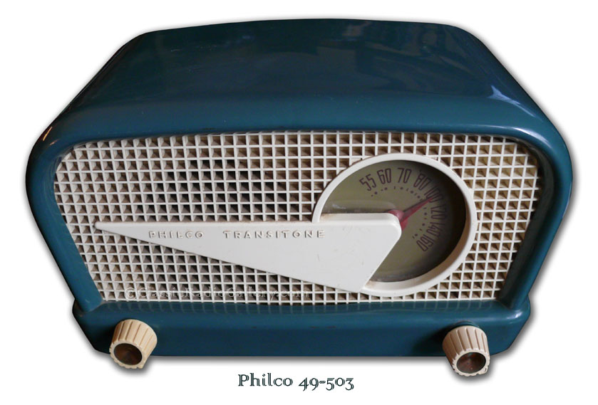 Philco Radio model 49-503, teal cabinet