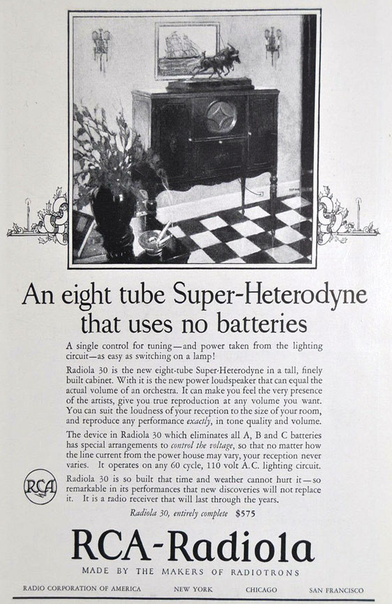 RCA model 30 advertisement