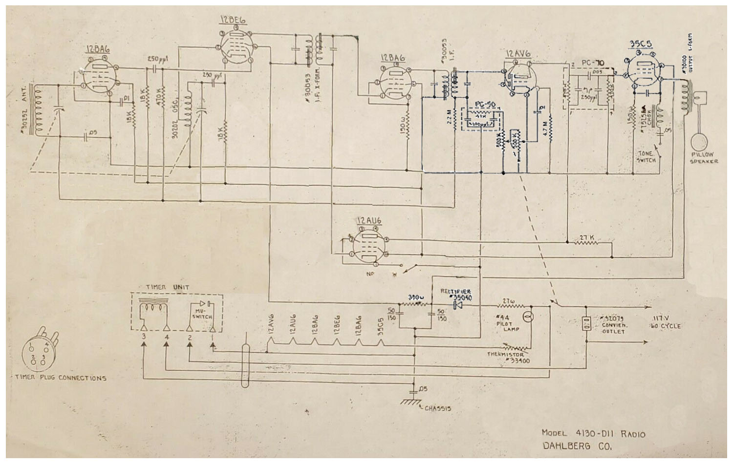 Dahlberg coin-op radio schematic