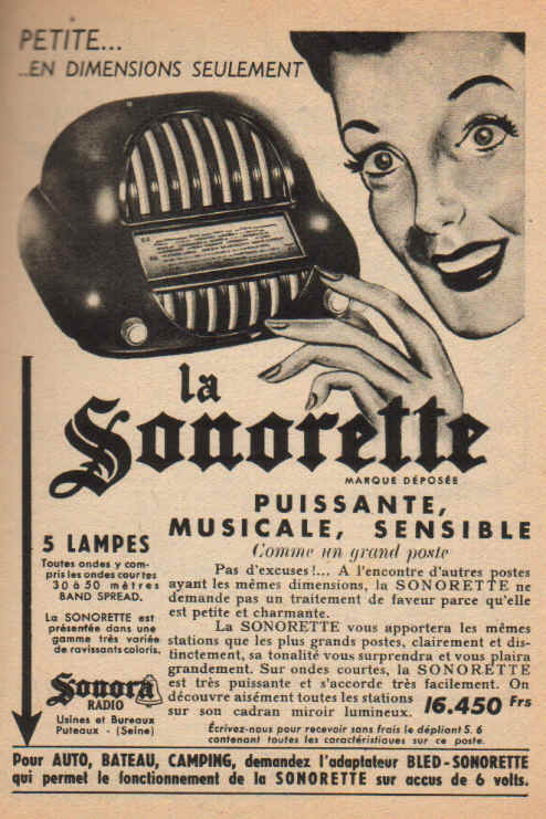 Sonora Sonorette 50 advertisement