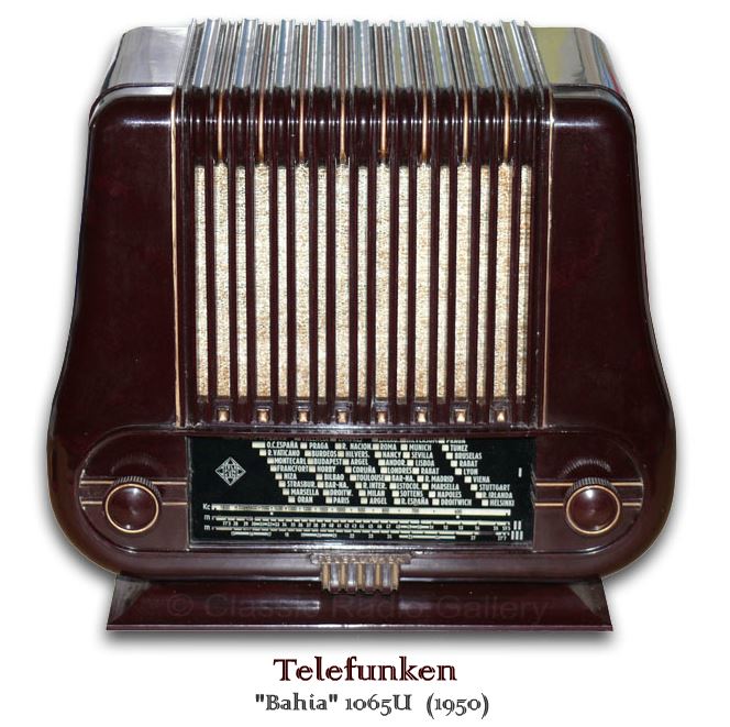 Telefunken Bahia 1065U bakelite radio, 1950, Spain