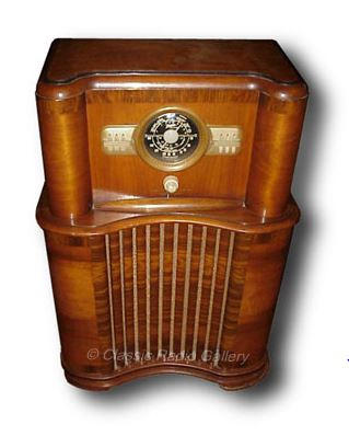 Zenith 8S463, large wood console, magic eye tube