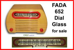 Fada 652 dial glass for sale