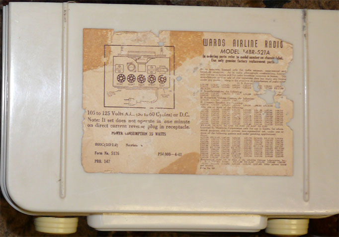 Airline 521 1941 bottom label