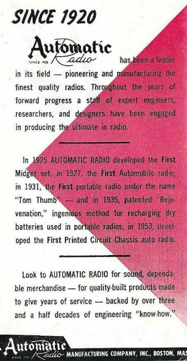 Automatic Radio Mfg history