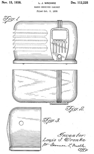 Belmont Coronado Western Royal 636 cabinet patent Wronke design