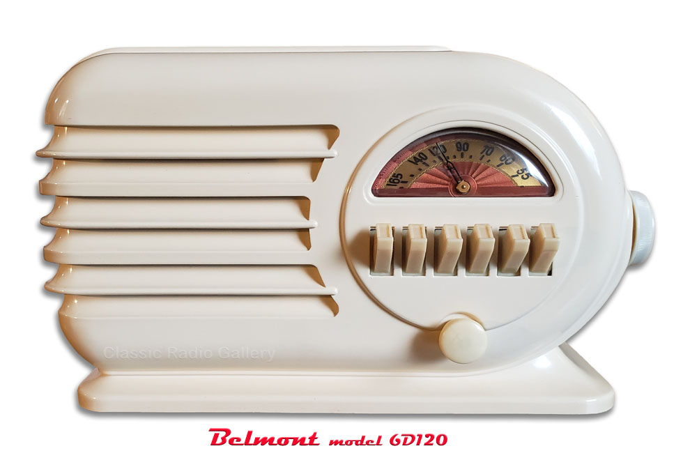 Belmont Radio model 6D120, pushbuttons, 1947