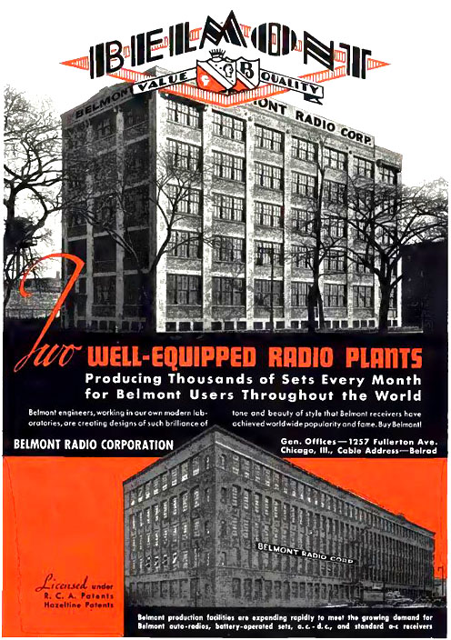 Belmont Radio 1937 advertisement