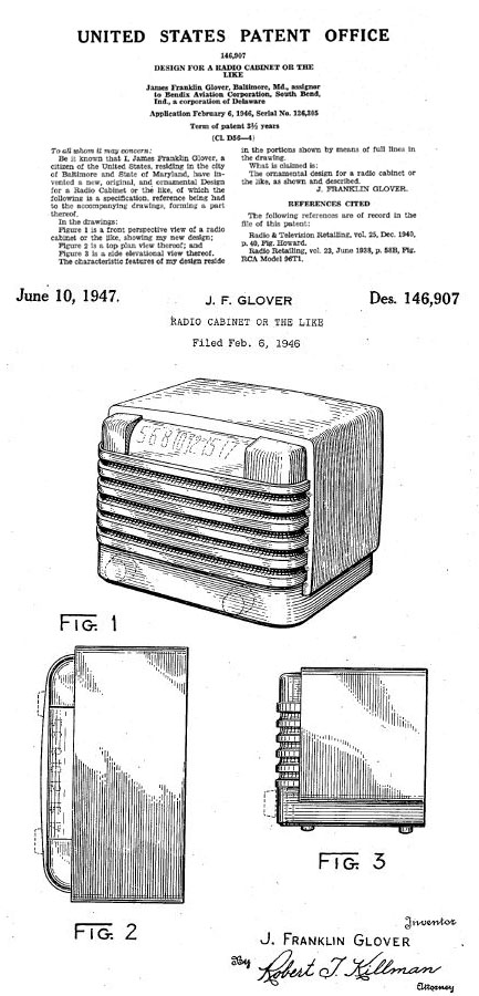 Bendix 526 design patent