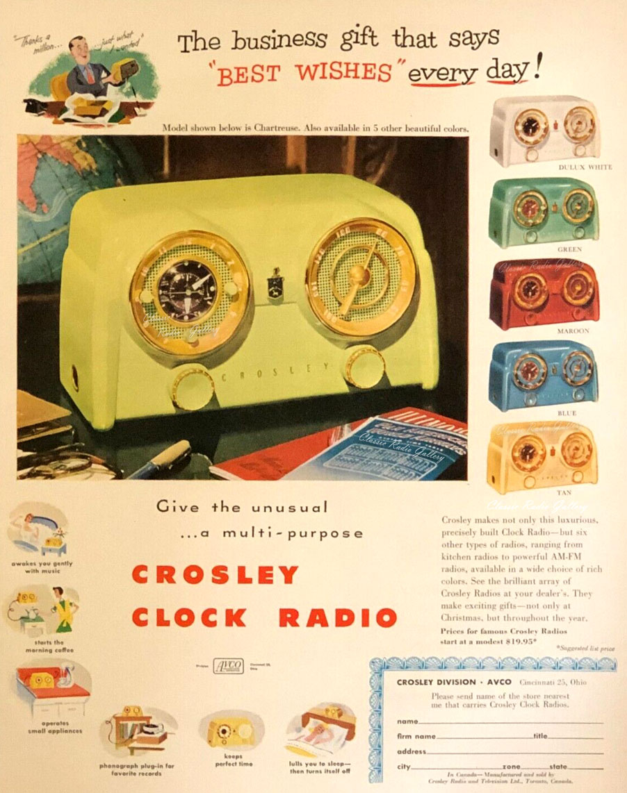 Crosley 1952 radio advertisement