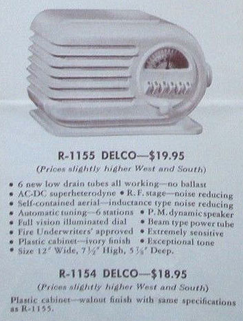Delco R1155 brochure advertisement