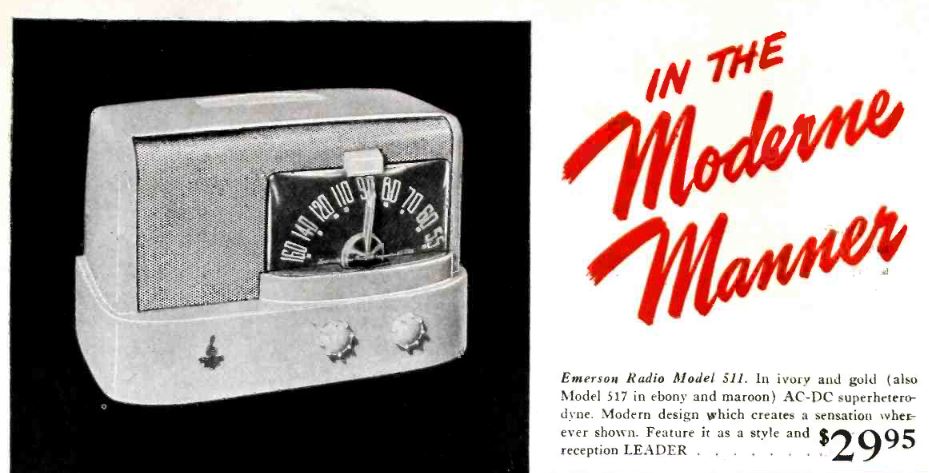 Emerson 511, 517 radio ad, 1947