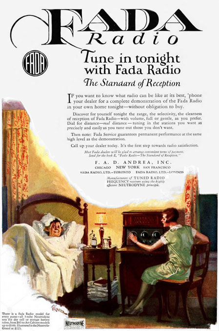 FADA Radio 1920s advertisement