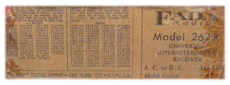 FADA 262R red plaskon label