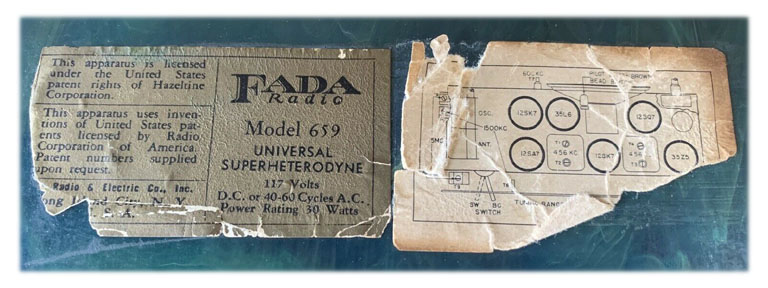 FADA 659 bottom label