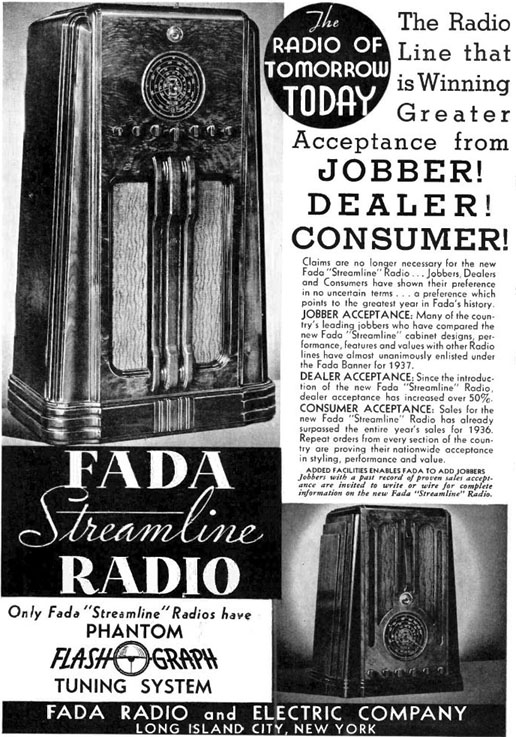 FADA Radio Aug 1936 Radio Retailing advertisement