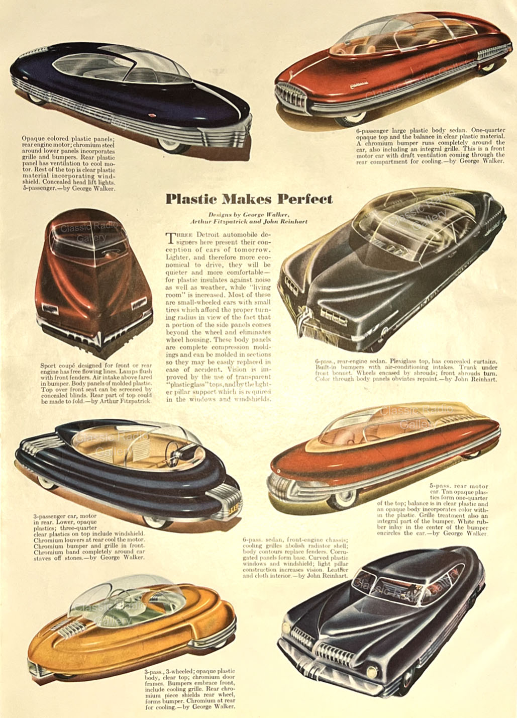 George Walker designs, concept cars