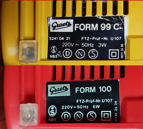 German Graetz Form 100, labels
