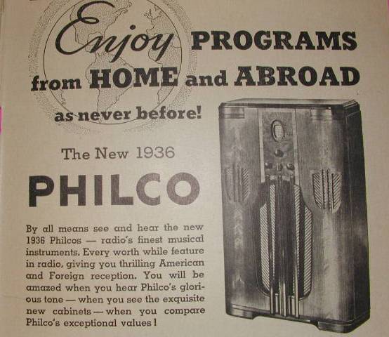 Philco 116X advertisement